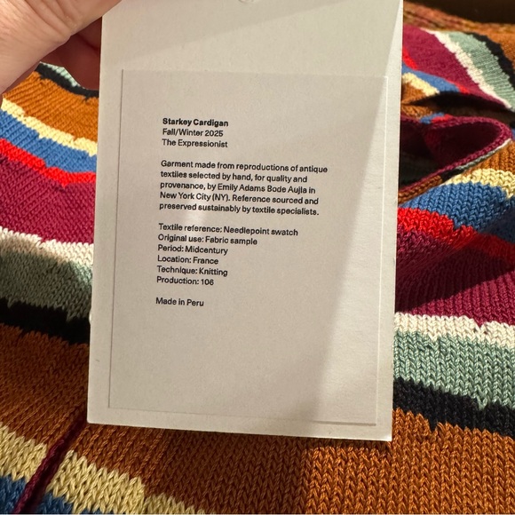 BODE Starkey Multi Particolored Striped Cardigan - Picture 10 of 16